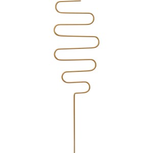 Goldfarbener Pflanzstab Form 3 aus Metall, 34cm hoch.