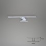 Briloner LED Spiegelleuchte, 30 cm, Chrom, neutralweißes Licht, Spritzwasserschutz.