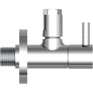 Kirchhoff Universal Eckventil, Chrom, für Kalt- und Warmwasserleitungen.