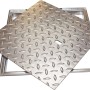 ACO Schachtabdeckung FI 2.0 Easy, Stahl verzinkt, 400x400 mm. Quadratische Abdeckung mit Tränenblechmuster.