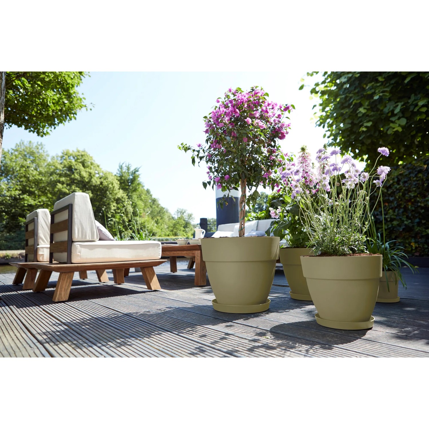 Elho Blumentopf Vibia Campana Ø 47 cm x 40 cm Salbeigrün kaufen bei OBI