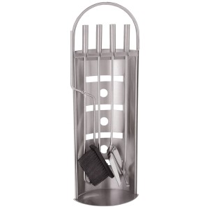 Kaminbesteck Edelstahl matt 4-teilig