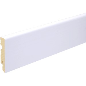 FN Neuhofer Sockelleiste SU084L Fichte/Kiefer Starkfolie Weiß 15x80x2.500 mm