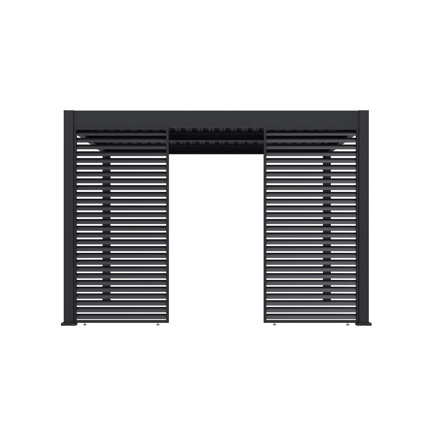 Paragon Outdoor Lamellen-Sichtschutz für Pergola Grand Tuscan 12 Grau 114x234 cm_2
