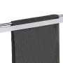 Wenko Badetuchstange Duo Maribor, 60 cm, silber glänzend mit Handtuch.