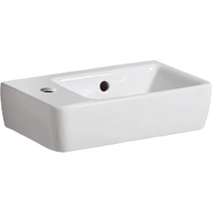 Geberit Renova Compact Handwaschbecken, 40 cm, Weiß mit KeraTect Beschichtung.