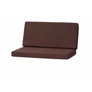 Braunes Gartenkissen-Set für 2-Sitzer-Rattanmöbel, 160x50x50cm, bequeme Sitzauflage.