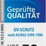 Zertifikat: UV Schutz 50+ für Schneider Balkonschirm Locarno Ø 200 cm Rot.