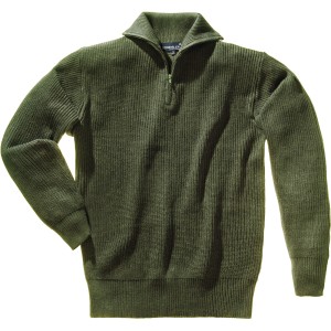 Scheibler Workwear Troyer Pullover 8338 in Oliv, Größe XXL. Arbeitskleidung mit Reißverschluss.