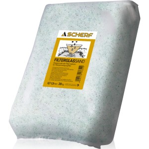 Sack Filterglassand Brechkorn 0,7-1,3 mm, 20 kg für Pool Filteranlagen.