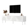 okwish TV Schrank mit Stauraum Kabelmanagement Minimalistisch 180x40x52cm Weiß_9