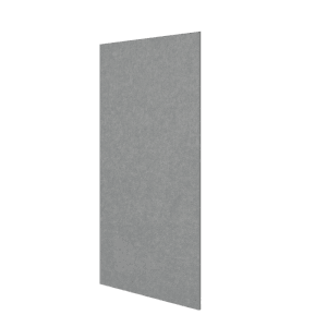 Graues, rechteckiges Dekor-Paneel aus Filz für Wandgestaltung. GModular PET Paneel mit gefasten Kanten.