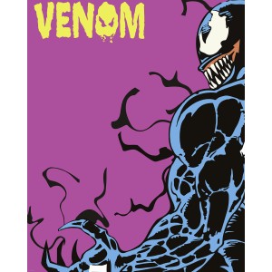 Komar Wandbild Marvel Venom Colourful Stare 40 cm x 50 cm Rosa