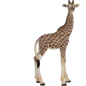 Deko-Figur Giraffe, 53 cm, für die Gartendekoration. Naturgetreue Nachbildung aus Polyresin.