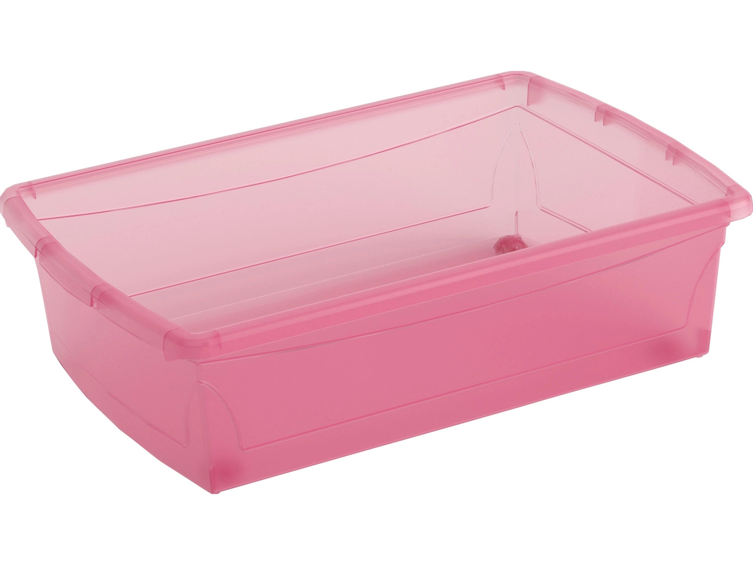 UUJOLY Aufbewahrungskörbe Mit Griffen – Pink, Kunststoff, Für Bad & Küche, 25,4x15,5x14,7 Cm