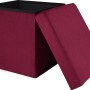 Burgunderroter Falt-Hocker (38 cm) mit Stauraum. Sitzhocker im Blush Bordeaux Design.