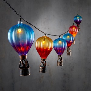 Mica Decorations Solar Kette LED Heißluftballonuftballon Bunt 380 cm