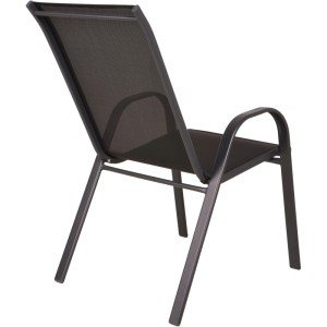 Anthrazitfarbener Garden Pleasure Stapelstuhl Riona, 2er-Set, für Garten und Balkon.