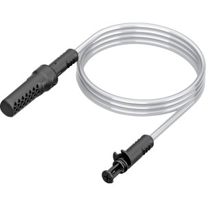 Kärcher Ansaugschlauch für OC 3, transparenter Schlauch mit schwarzem Filter und Anschlussstück.