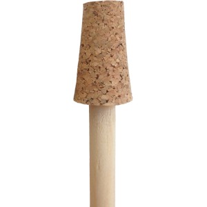 Holzstab mit Korkaufsatz für Rosenkugeln, Kiefer, 100cm, Gartendekoration.