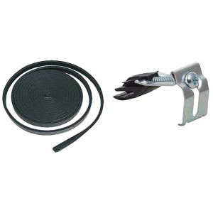 Pyramis Spülen-Reparaturset für Edelstahlspülen mit Dichtband und Befestigungsklammer.