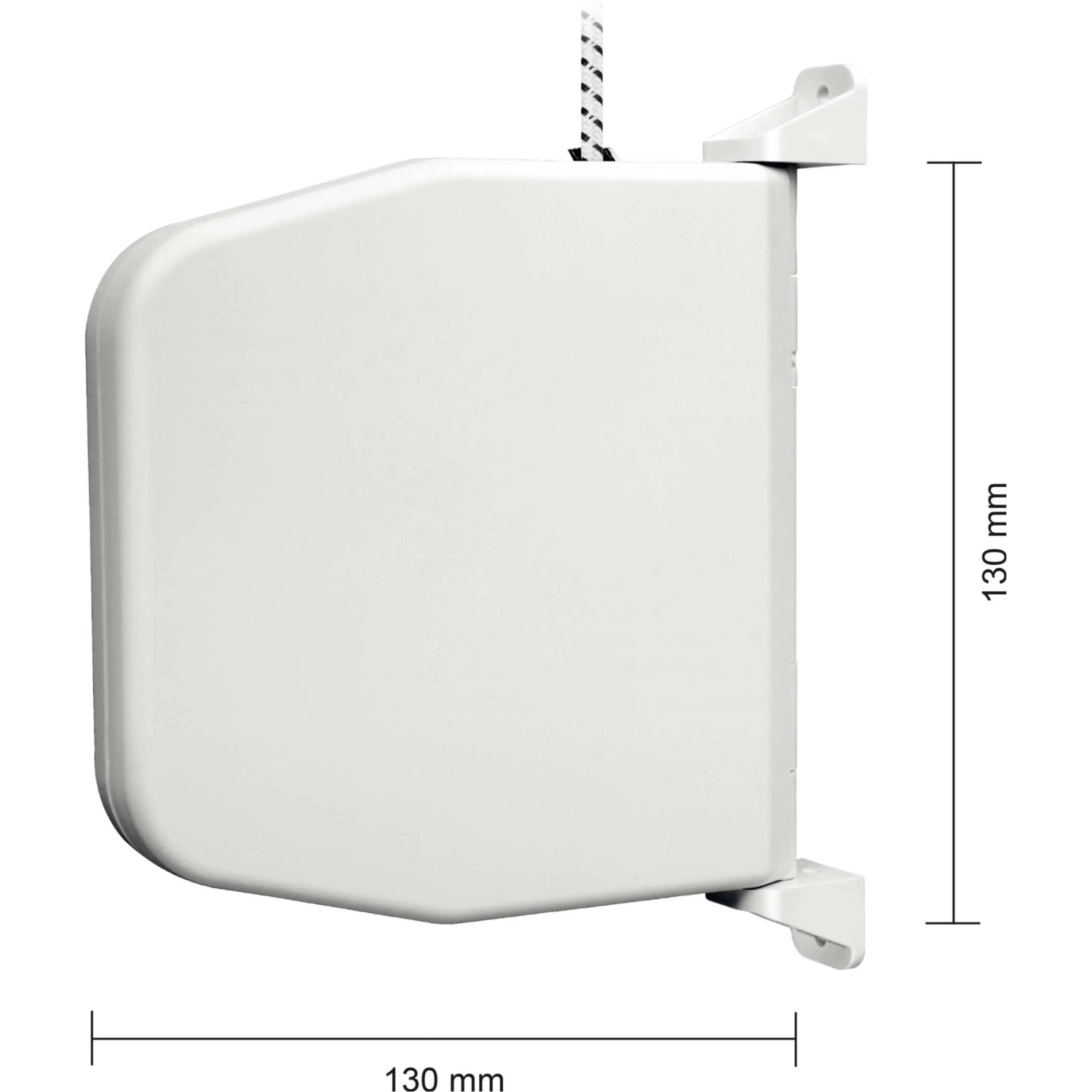 Schellenberg Rollladen-Schnurwickler, weiß, mit 5 m Schnur. Rollladenantrieb für Wand- oder Fensterlaibungsmontage.