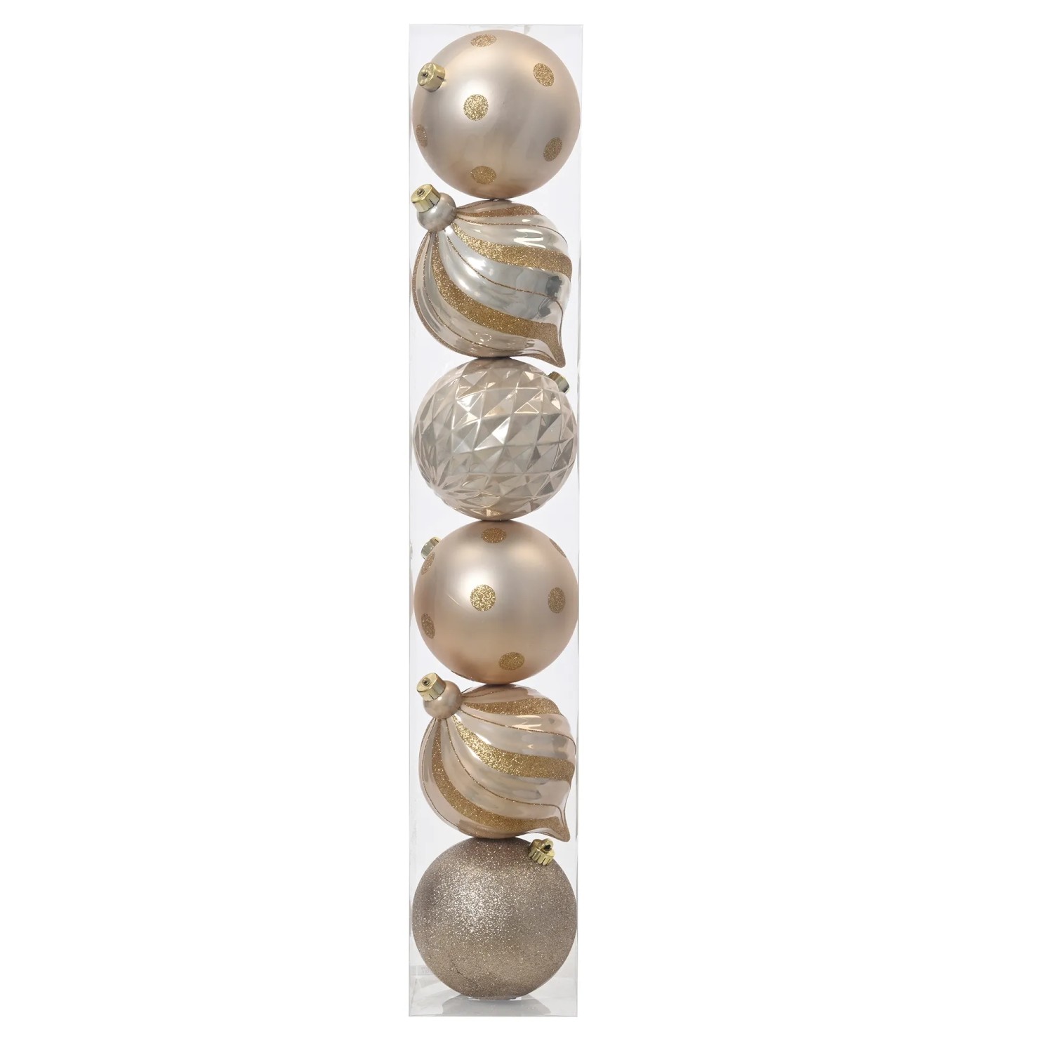 Decoris Weihnachtskugel Kunststoff Ø 15 cm Beige 6 Stück kaufen bei OBI