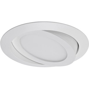 Weißes Briloner LED-Einbauleuchten 3er-Set, schwenkbar, 14 cm Durchmesser.