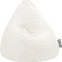 Weißer Sitting Point Sitzsack BeanBag Fluffy mit Herzmuster, 220 l.