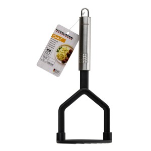 Fackelmann Kartoffelstampfer mit Ovalgriff, 25 cm, silber und schwarz.