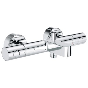 Grohe QuickFix Precision Get Thermostat-Wannenbatterie DN 15 in Chrom für die Wandmontage.