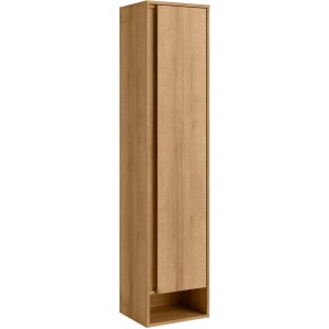 Fackelmann Bad-Hochschrank Natura Asteiche, 166,5x38x32cm, für Badezimmer