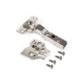 Emuca Kit von 20 Topfscharniere X91N Mittelanschlag mit Anschraubplatte Höhe 0 Stahl Vernickelt_2