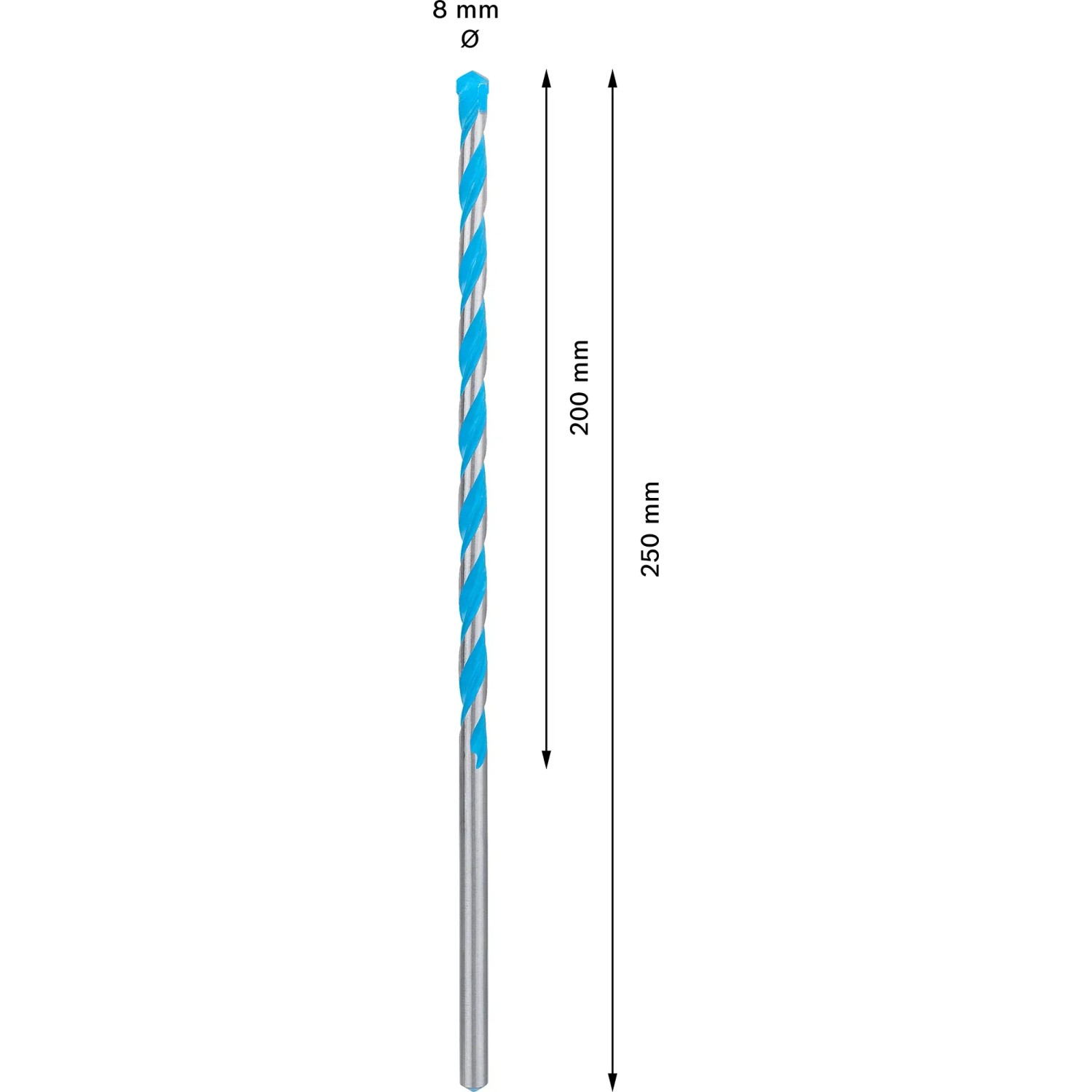 Bosch Expert Multi Construction Bohrer CYL-9, Ø 8mm, Länge 250mm, Universalbohrer für diverse Materialien.