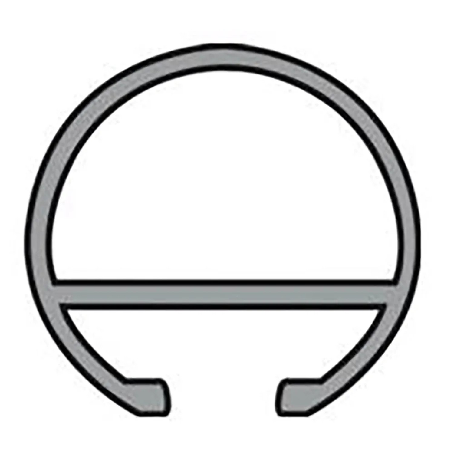 Schwarze, matte Gardinenstange Leon mit Innenlauf, Ø 20 mm, 240 cm, Detailansicht.