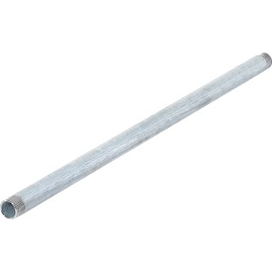 Verzinktes Gewinderohr, 21 mm x 800 mm, für Heizungsinstallationen.
