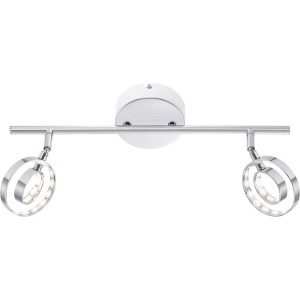 OBI LIGHTING 2er-LED-Spot Piave mit dekorativen Doppelringen aus Aluminium.