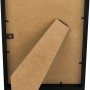 Rückseite eines schwarzen MDF-Bilderrahmens (21x29,7 cm) mit Aufsteller.