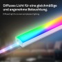 Briloner LED-Band Starter-Set mit RGB/W Licht im Aluprofil für diffuse Beleuchtung.