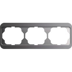 Busch-Jaeger Alpha Nea Abdeckrahmen, 3-fach, Platin, waagerecht.