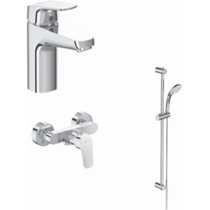 Ideal Standard Ceraflex Armaturenpaket mit Waschtisch- und Brausearmatur, Chrom.