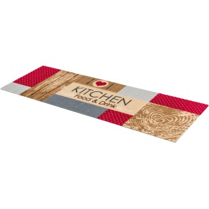 Astra Sauberlaufmatte Miabella Kitchen Braun, 50x150cm, mit Küchenmotiv.