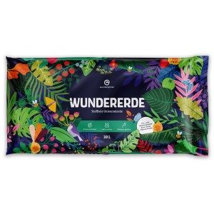 Sack Wundergarten Wundererde Torffrei mit Pflanzenkohle, 20 l, Universalerde für Garten und Balkon.