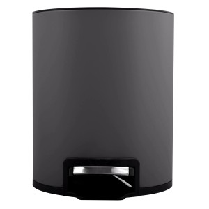 Spirella Kosmetikeimer Riku, 3 l, Grau, mit Pedal und Slow-Close Deckel.