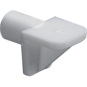 Weißer Hettich Bodenträger aus Kunststoff, 6 mm, für Möbelausstattung.