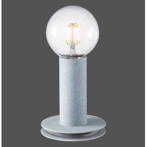 Just Light Tischleuchte Turn me Beton, H 14,1 cm. Designlampe in Betonoptik mit runder Glühbirne.