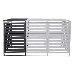 MCW Mülltonnenbox Erweiterung H62, anthrazit, 114x67x97cm, für Gartensysteme.