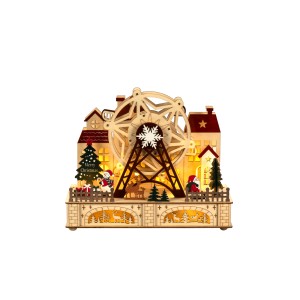 Konstsmide LED-Holzsilhouette Vergnügungspark Batteriebetrieb Mehrfarbig