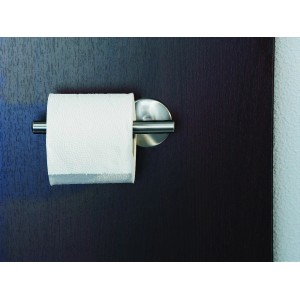 Fackelmann Ersatz Toilettenpapierhalter Fusion, Chrom matt, mit Toilettenpapierrolle.