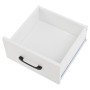 okwish Eckschrank mit Schränken Schubladen Ablagen Wohnzimmer 104x35x155cm Weiß_10